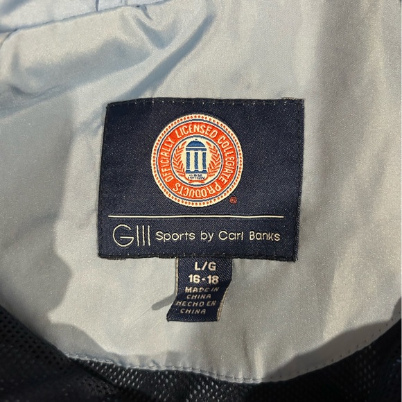 G-III Youth North Carolina Tar Heels Half Zip Pullover Jacket, size Large 16/18. - Picture 6 of 6